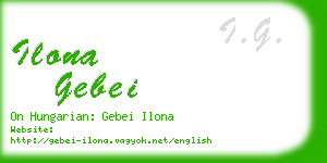 ilona gebei business card